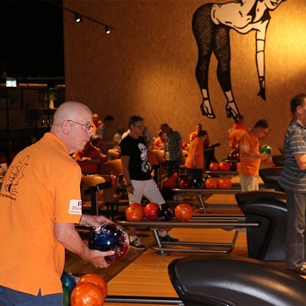 Foto van de slotdag in juni 2018 van bowlingteam 'de Doordouwers' uit Tilburg